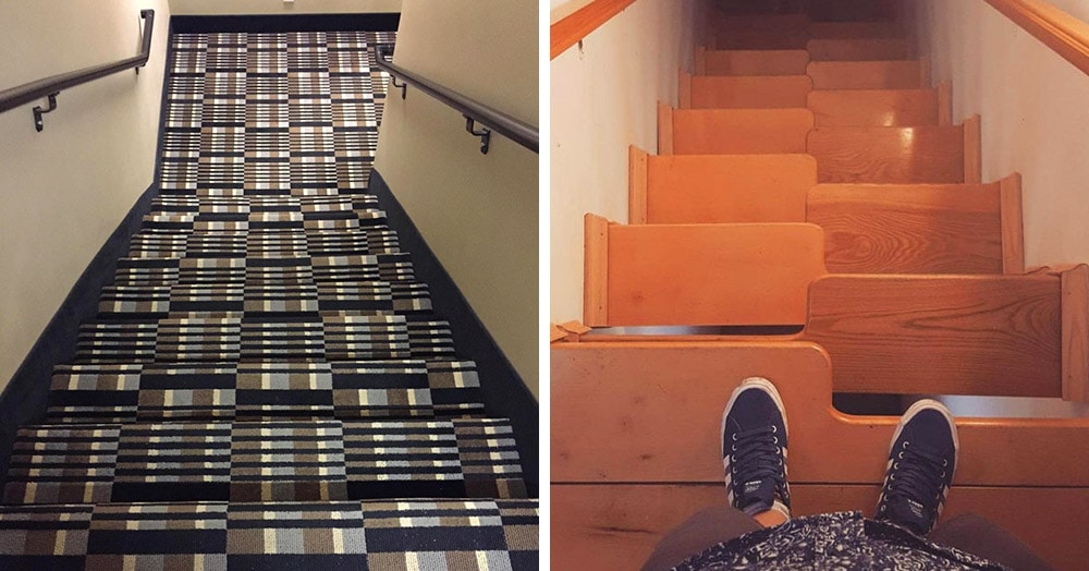 18 дизайнов лестниц, которые будто специально были созданы для падений