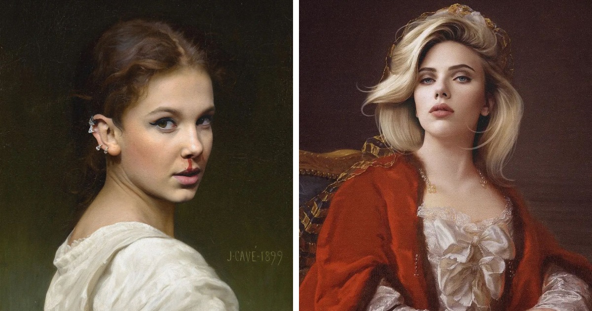 15 работ художника, который изображает современных знаменитостей в стиле картин живописцев прошлых столетий