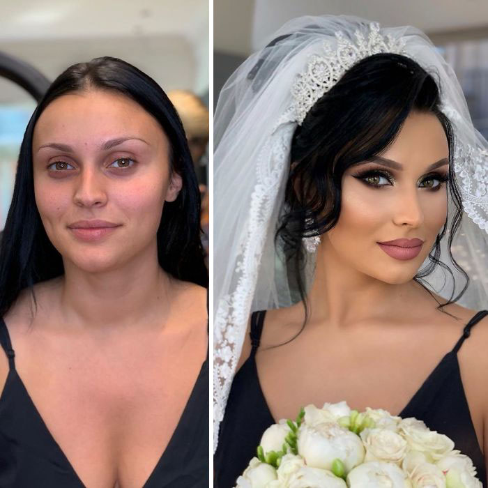 Фотография: 23 фото удивительных преображений невест после свадебного макияжа №7 - BigPicture.ru