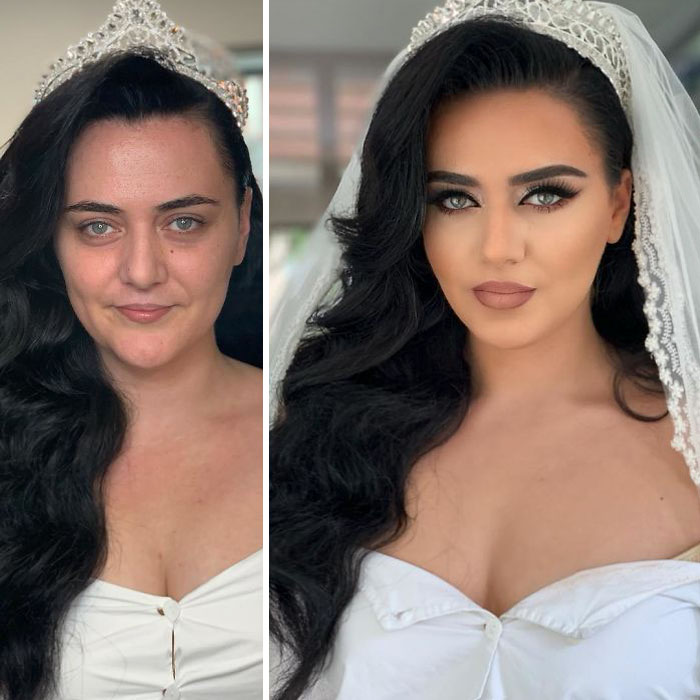 Фотография: 23 фото удивительных преображений невест после свадебного макияжа №4 - BigPicture.ru