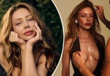 Тіна Кароль вразила ефектним образом у чорному прозорому боді з глибоким декольте